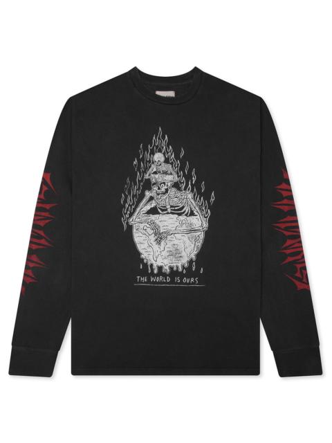 Supreme Supreme Embroidered Collar L/S Top Black - FW21KN81 BLACK