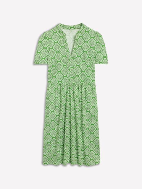 BODEN Naomi Short Sleeve Dress-Paradise Green, Botanic Blush