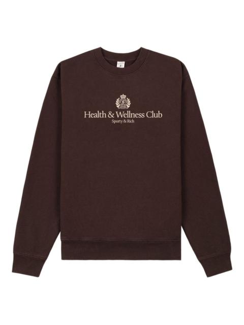 Sporty & Rich H&W Crest crew-neck logo sweatshirt