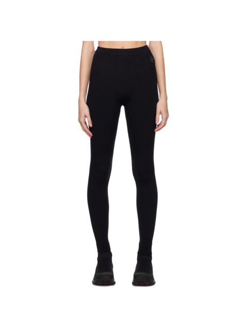 Moncler Two-Pack Black Rib-Knit Leggings