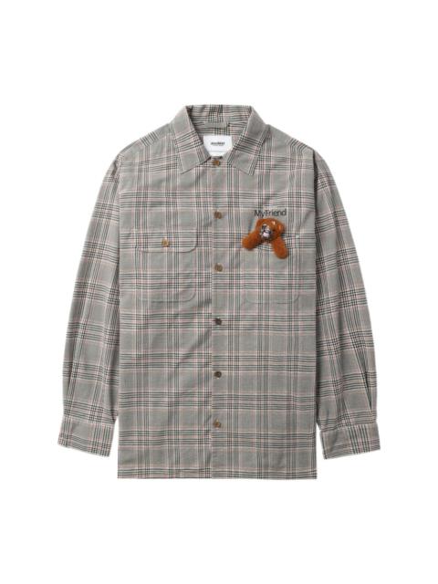 doublet 3D-detail check cotton shirt