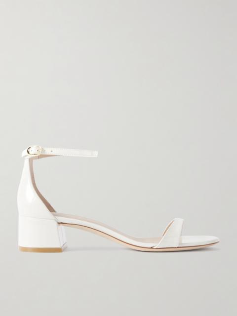 Stuart Weitzman Nudist Block Patent-leather Sandals