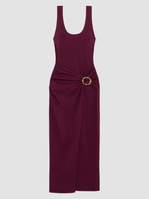 SIMKHAI Women's Genne Draped Midi Dress - Fig
