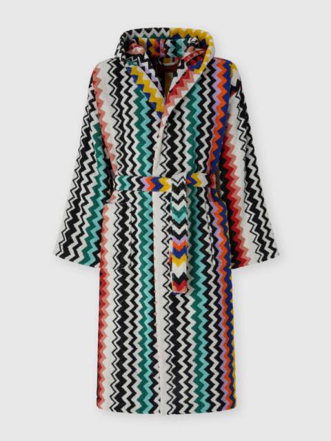 Missoni Best cotton terry bathrobe zig zag