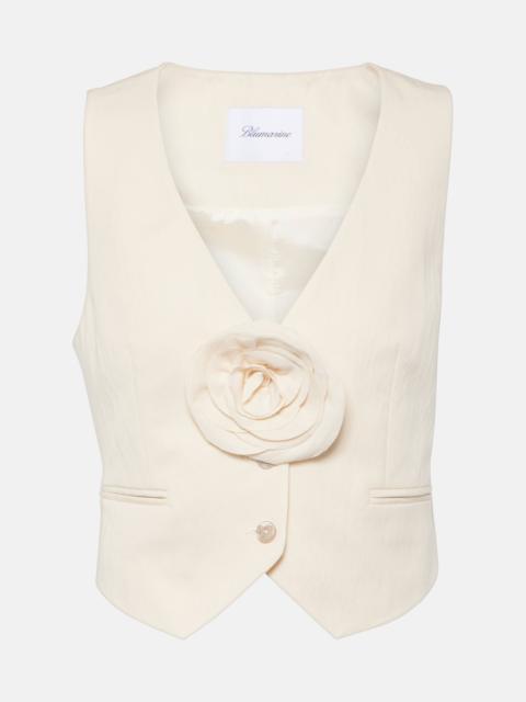 Blumarine Floral-appliqué vest
