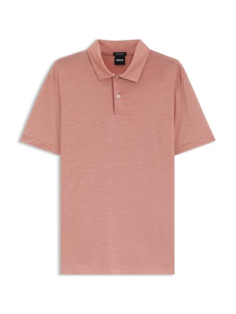 BOSS WOOL-BLEND POLO SHIRT IN A REGULAR FIT