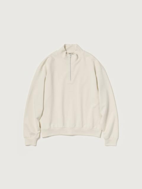 AURALEE SUPER HIGH GAUGE SWEAT HALF ZIP P/O