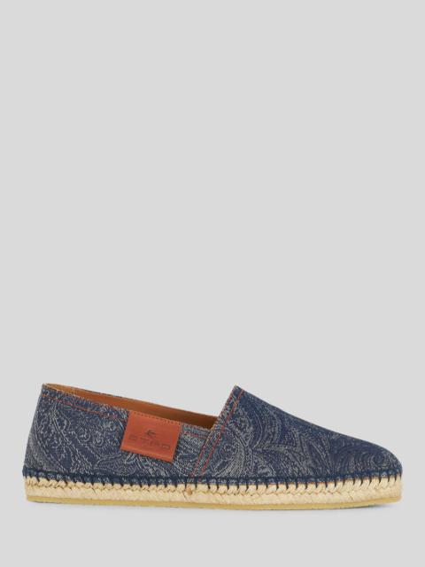 Etro COTTON AND LINEN PAISLEY ESPADRILLES