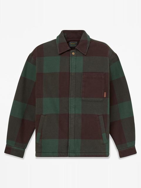 Timberland Men's Fleece-Lined Checkered Overshirt