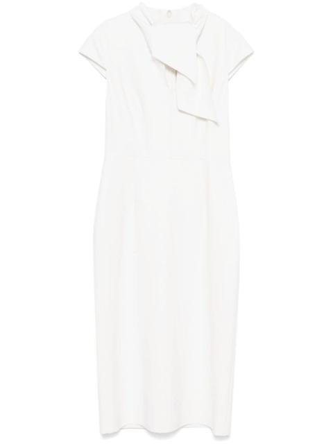 Oscar de la Renta neck tie-fastening midi dress