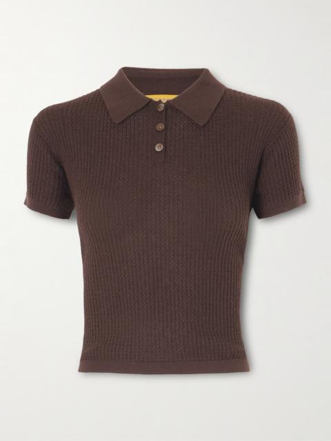 GUEST IN RESIDENCE Ribbed Cashmere Polo Sweater
