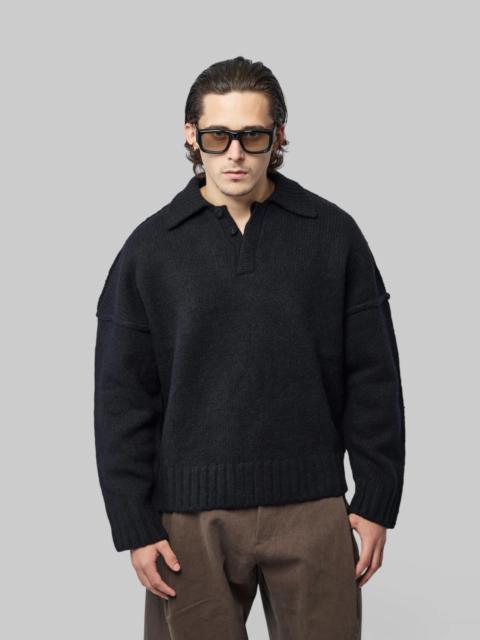 Seventh Knitted Mens Polo