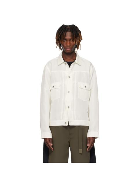 国内発【sacai】Doeskin x Double-Faced Silk Cotton Jacket Doeskin x Double-Faced Silk Cotton Jacket | sacai Official