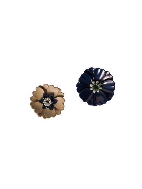 Miu Miu Women's Metal and Leather Earrings - Baltic Blue Sand