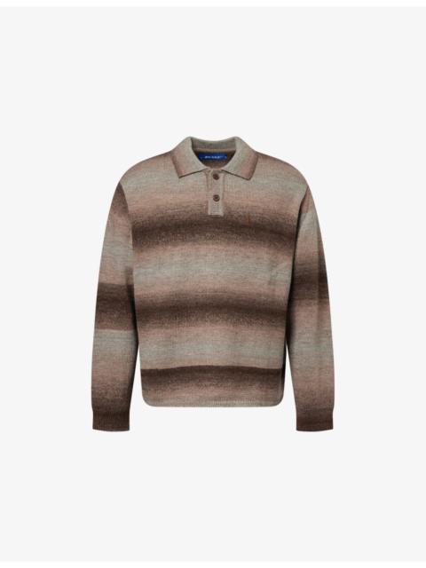 AWAKE NY Gradient Relaxed-Fit Knitted Polo Jumper
