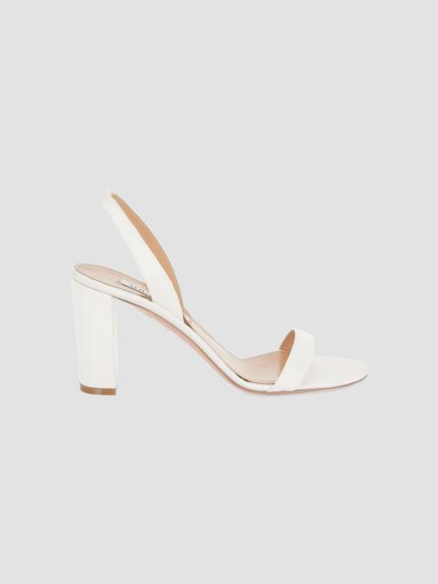 AQUAZZURA Women's So Nude Satin Slingback Sandals - White