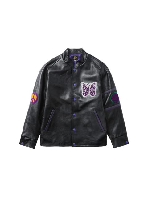 NEEDLES Letterman leather jacket