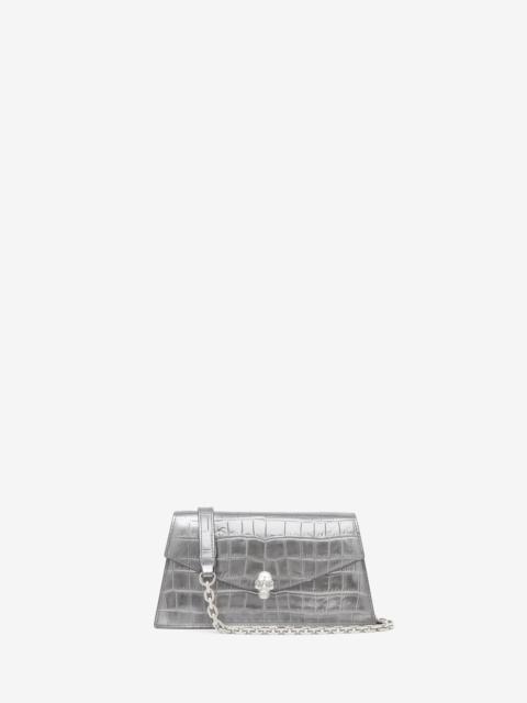 Alexander McQueen Women's Skull Mini in Dark Silver