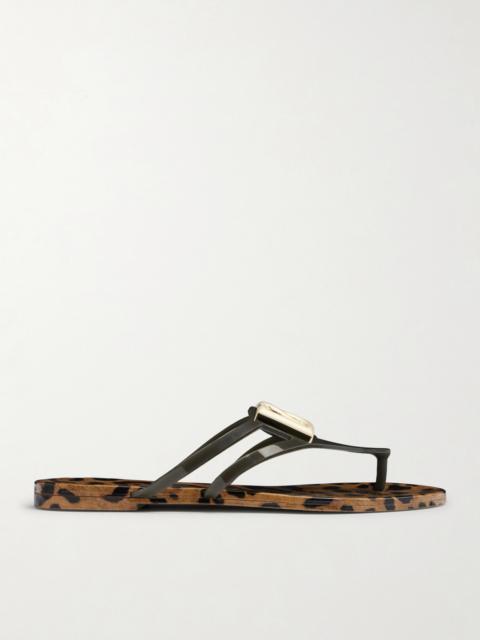Dolce & Gabbana Embellished Rubber Sandals