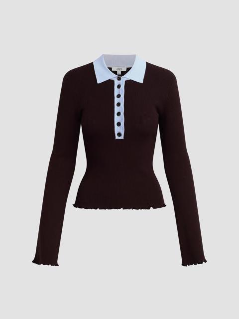 Joe's Jeans Women's The Riley Polo Sweater - Espresso