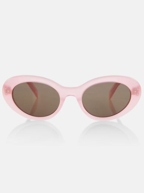 Bold 3 Dots oval sunglasses