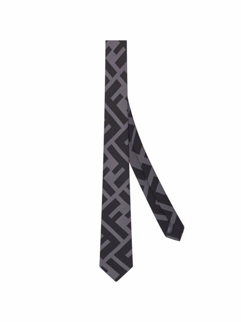FENDI logo-print silk tie