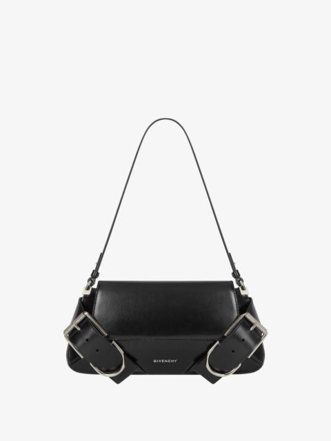 VOYOU SHOULDER FLAP BAG IN BOX LEATHER