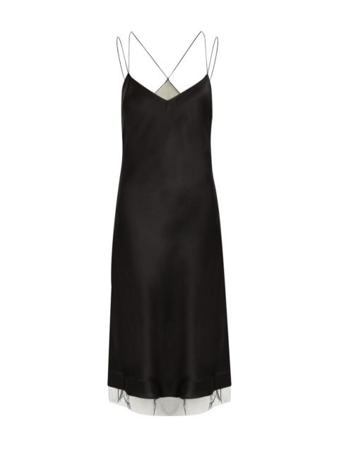 ANNA OCTOBER Anna October Antea Cut-out Satin Midi Dress