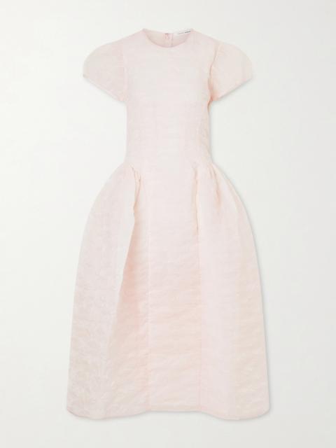 CECILIE BAHNSEN Cleopatra Matelassé Organza Midi Dress