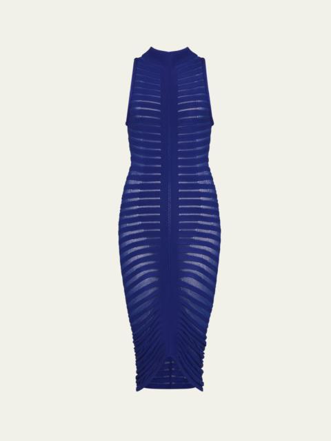 Alaïa Skeleton Sheer Midi Dress