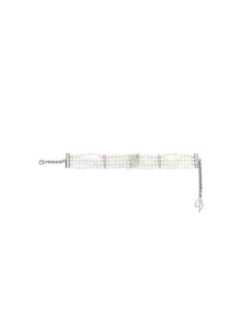 Blumarine pearl-embellished choker necklace