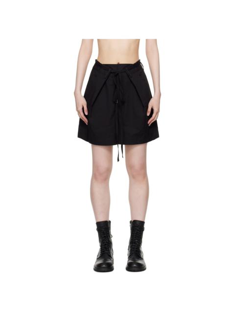 Ann Demeulemeester Black Jess Pleated Shorts