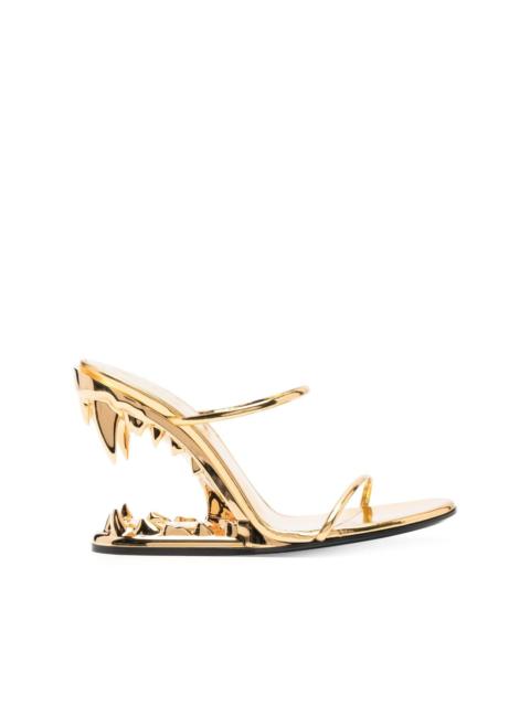 GCDS metallic 105mm heeled sandals
