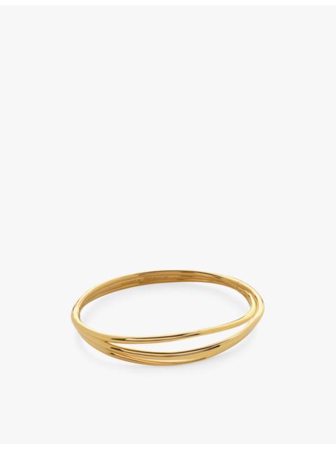 MONICA VINADER Nura Wrap 18ct yellow gold-plated vermeil sterling-silver bangle bracelet