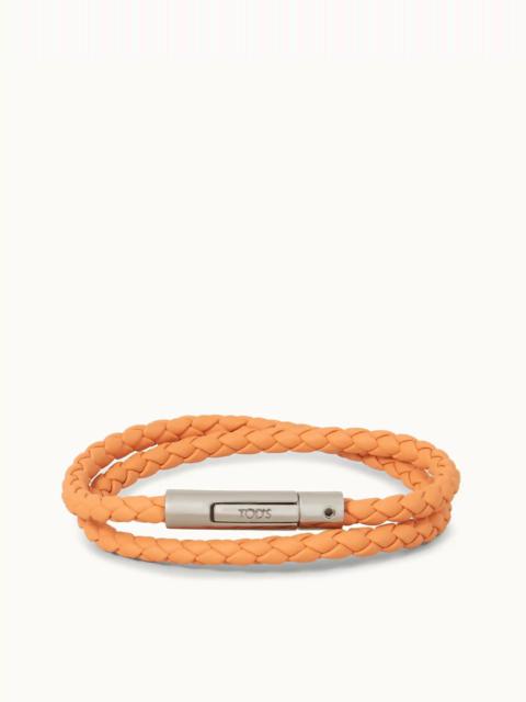 MYCOLORS BRACELET IN LEATHER - ORANGE