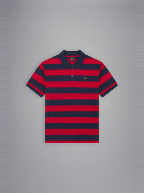 Paul & Shark ORGANIC COTTON PIQUÉ POLO WITH ICONIC BADGE