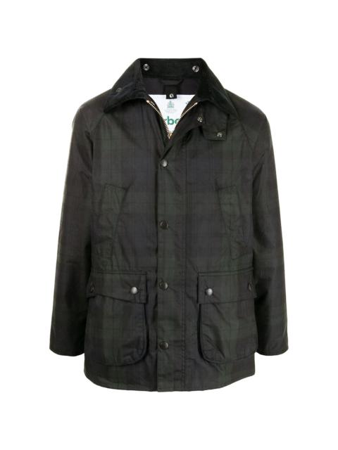 SL Bedale check-print windbreaker