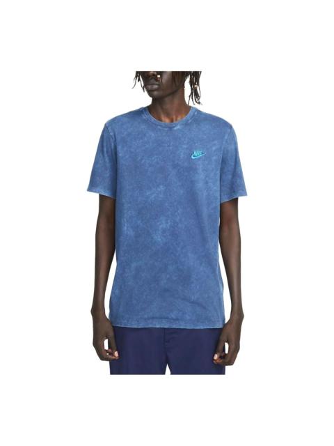 Nike Nike Sportswear Club Washed-Dye T-Shirt 'Blue' FD1283-410