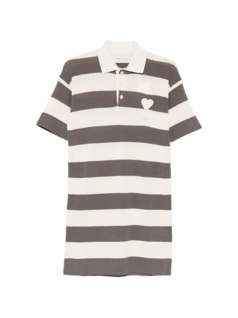 AMI Paris Ami Paris Striped Heart Appliqué Dress