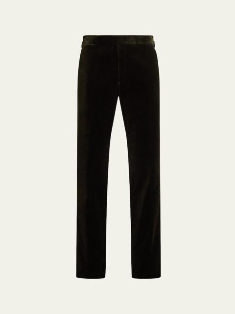 Ralph Lauren Men's Cotton Velvet Waist-Tab Straight Fit Trousers