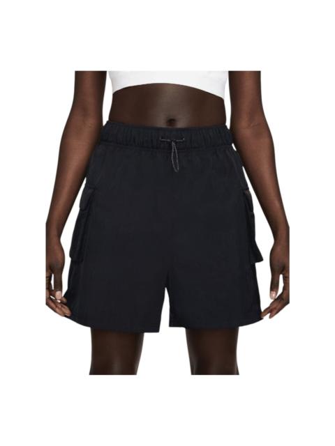 Nike (WMNS) Nike Sportswear Essential Woven High-Waisted Shorts 'Black' DM6247-010