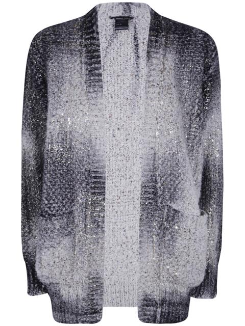 Avant Toi Sweater V Neck "Laminated Scratched Effect Moss Stitch"