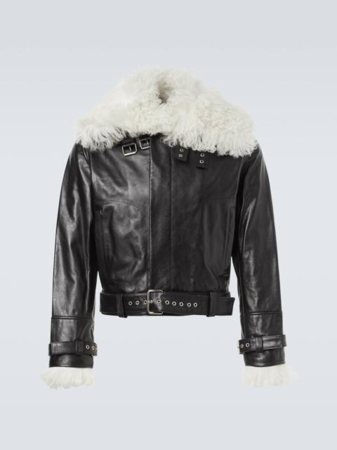 WALES BONNER Bridge leather jacket