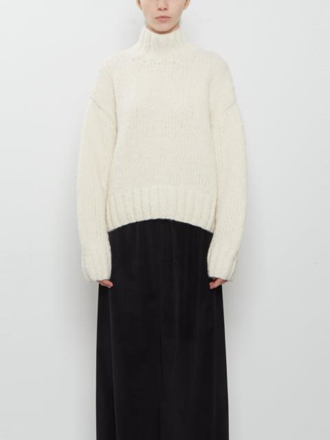 LAUREN MANOOGIAN Handknit Mockneck — Raw White