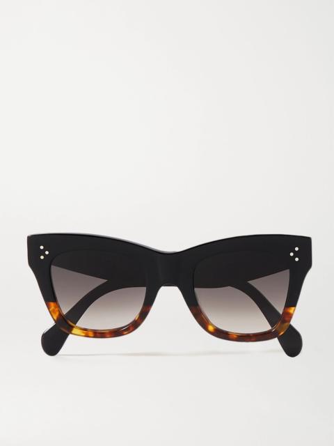 CELINE Oversized cat-eye acetate sunglasses Black