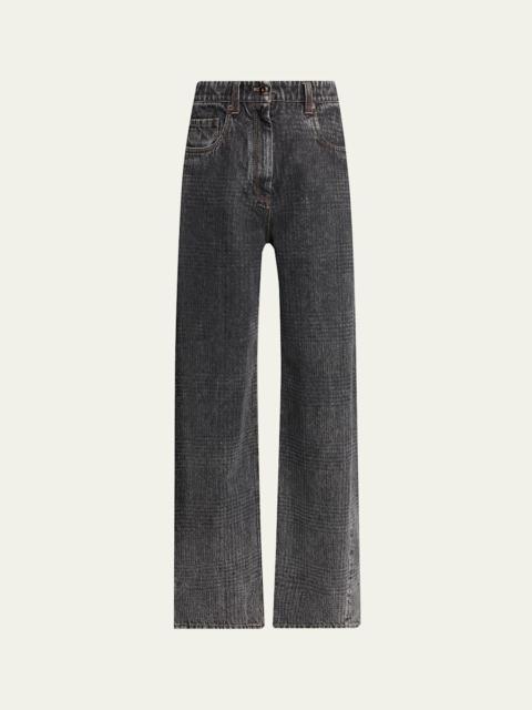 Brunello Cucinelli Wide-Leg Denim Trousers