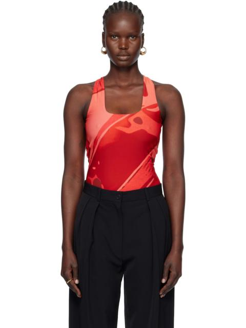 FERRAGAMO Red & Pink Fish Print Swimsuit