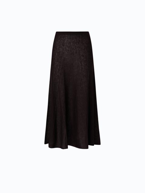 PINKO LONG FLARED SKIRT IN MERINO WOOL AND ALPACA