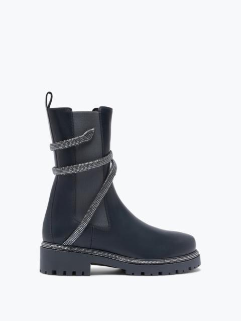 RENE CAOVILLA Cleo Grey Bootie With Silver Crystals 25