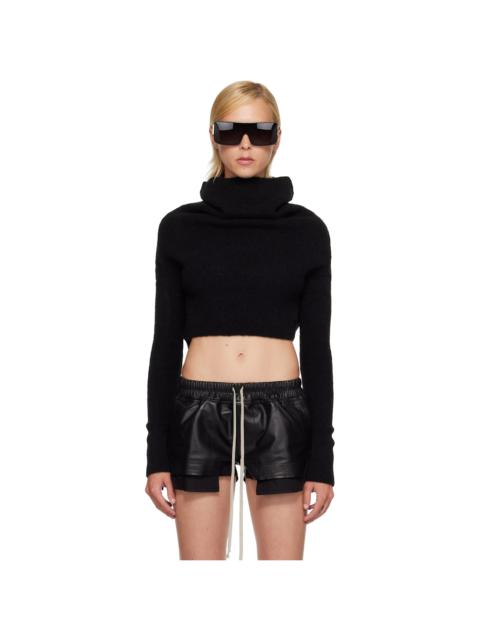 Rick Owens Black Tower LS Cowl Sweater